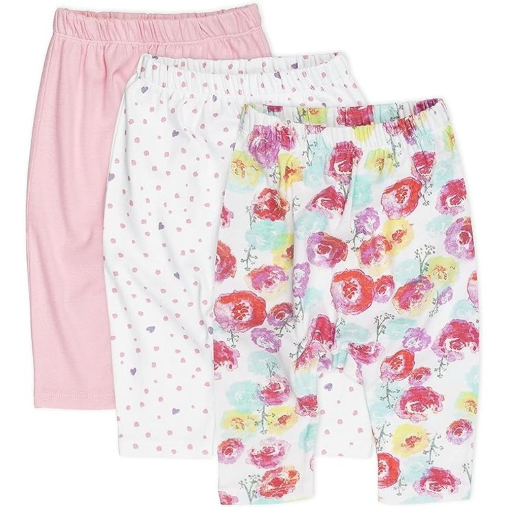 HonestBaby Baby Organic Cotton Cuff-Less Harem Pants Multi-Pack - 18M - NWT